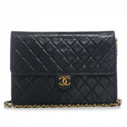 Chanel Lambskin Single Flap Navy 1 of 7