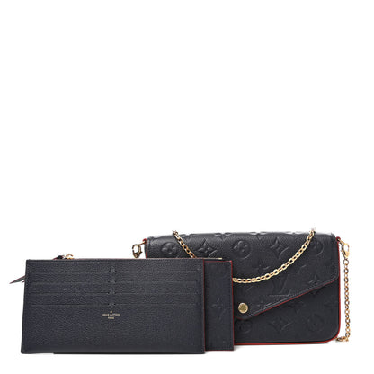 Louis Vuitton Empreinte Pochette Felicie Chain Wallet Marine Rouge 1 of 4