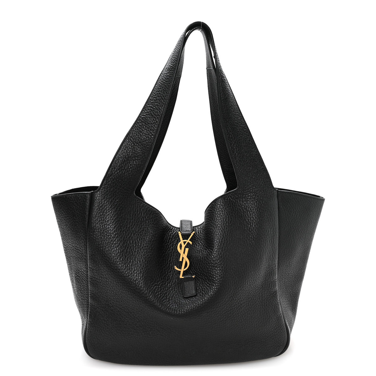 Saint Laurent Grained Deerskin Bea Tote Black 1 of 10
