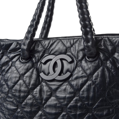 Chanel Lambskin Quilted Hidden Chain Tote Navy 11 of 11
