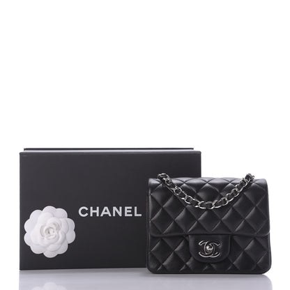 Chanel Lambskin Quilted Mini Square Flap Black 10 of 10