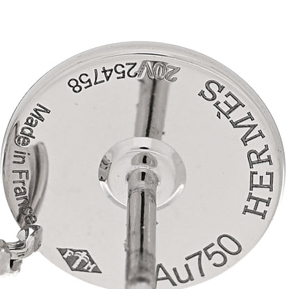 Hermes 18K White Gold Diamond Small Gambade Earrings 4 of 5