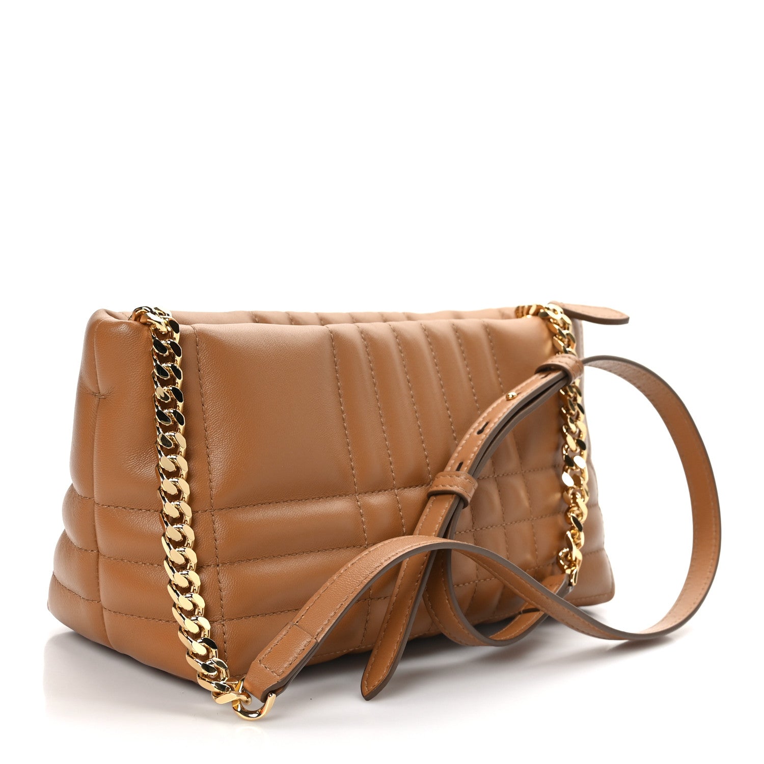 Burberry Lambskin Quilted Small Soft Lola Bag Maple Brown 2 of 8