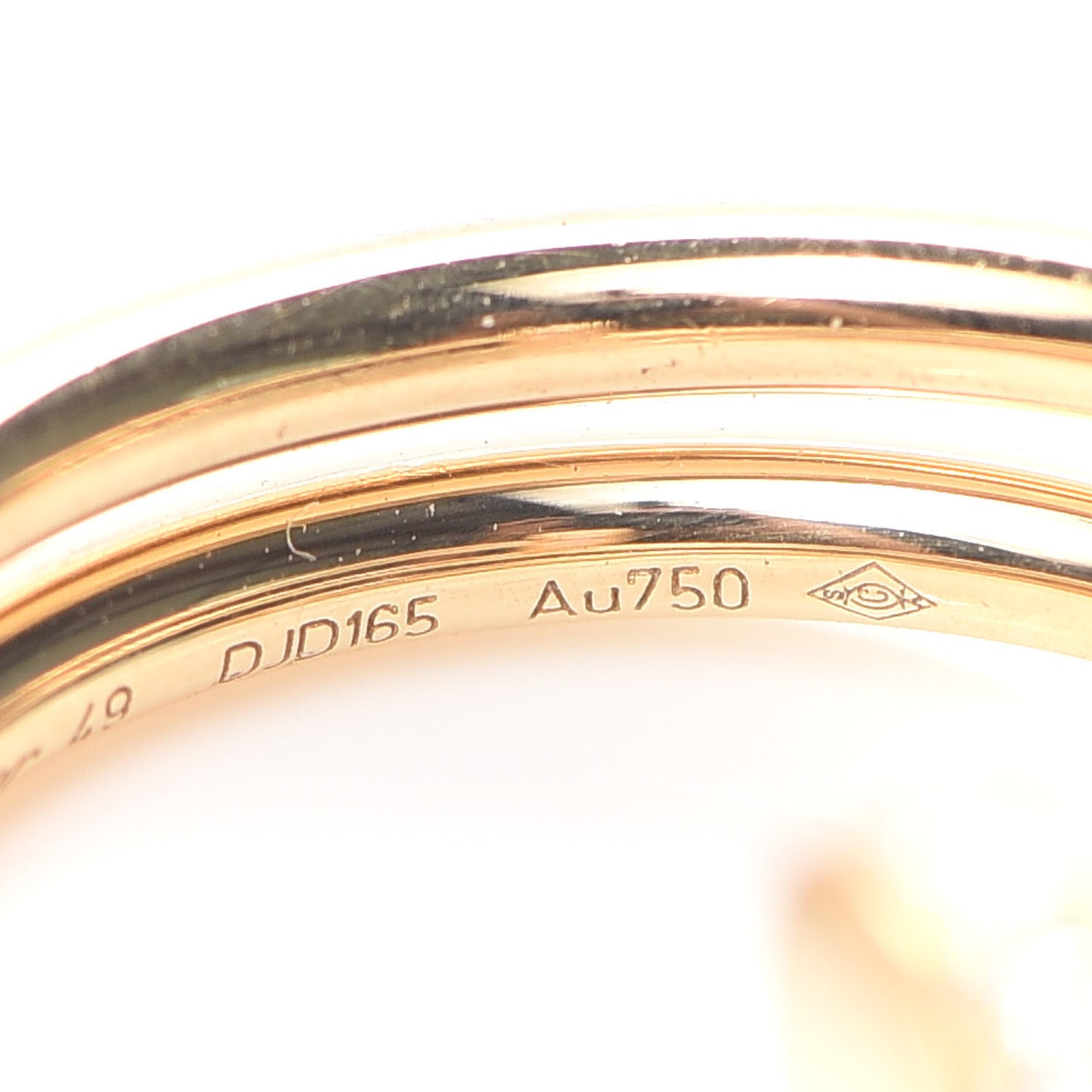 18K Yellow Gold Diamond Double Juste Un Clou Ring 48 4.5