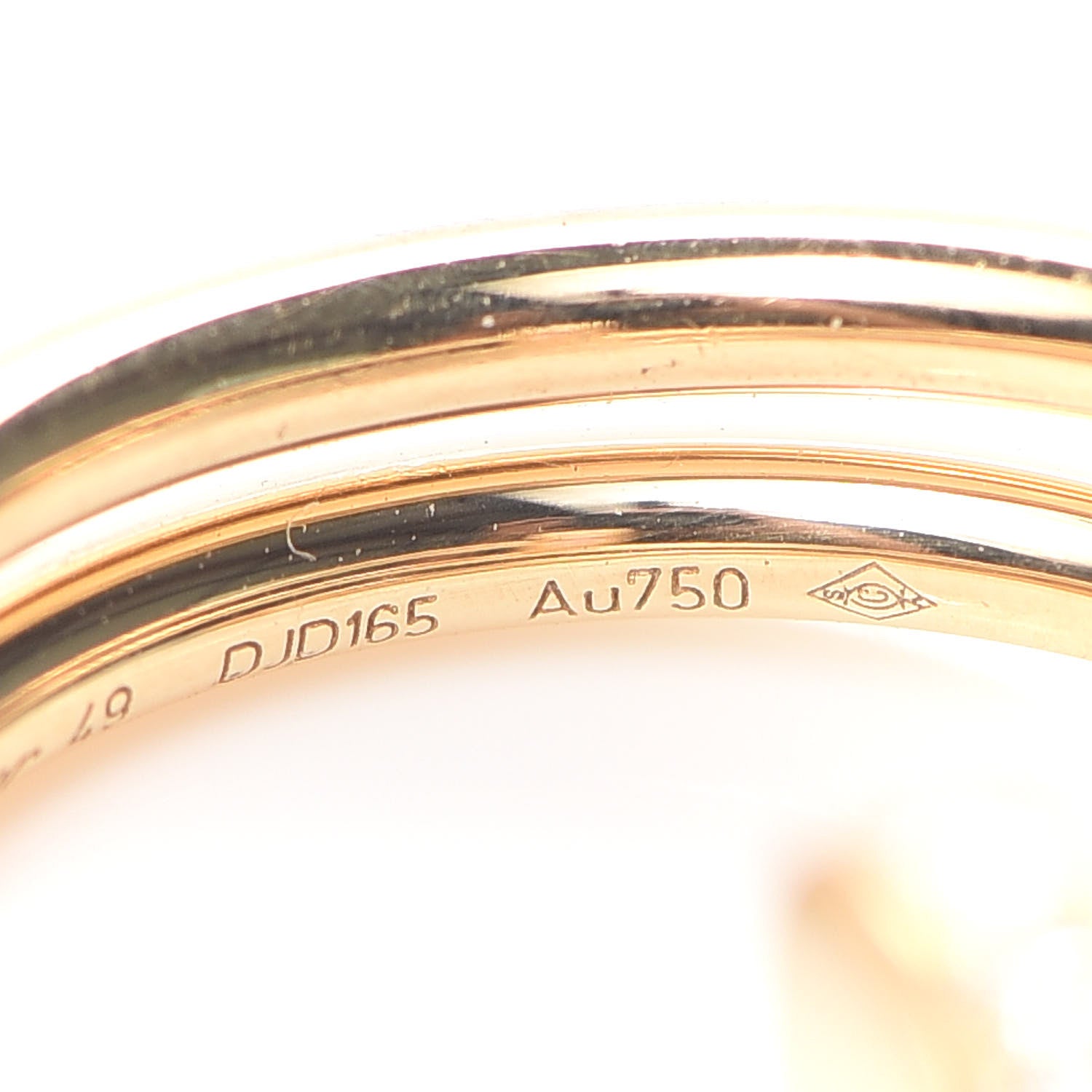 Cartier 18K Yellow Gold Diamond Double Juste Un Clou Ring 48 4.5 5 of 6