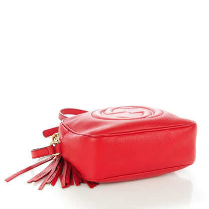 Gucci Pebbled Calfskin Small Soho Disco Bag Tabasco Red 4 of 7