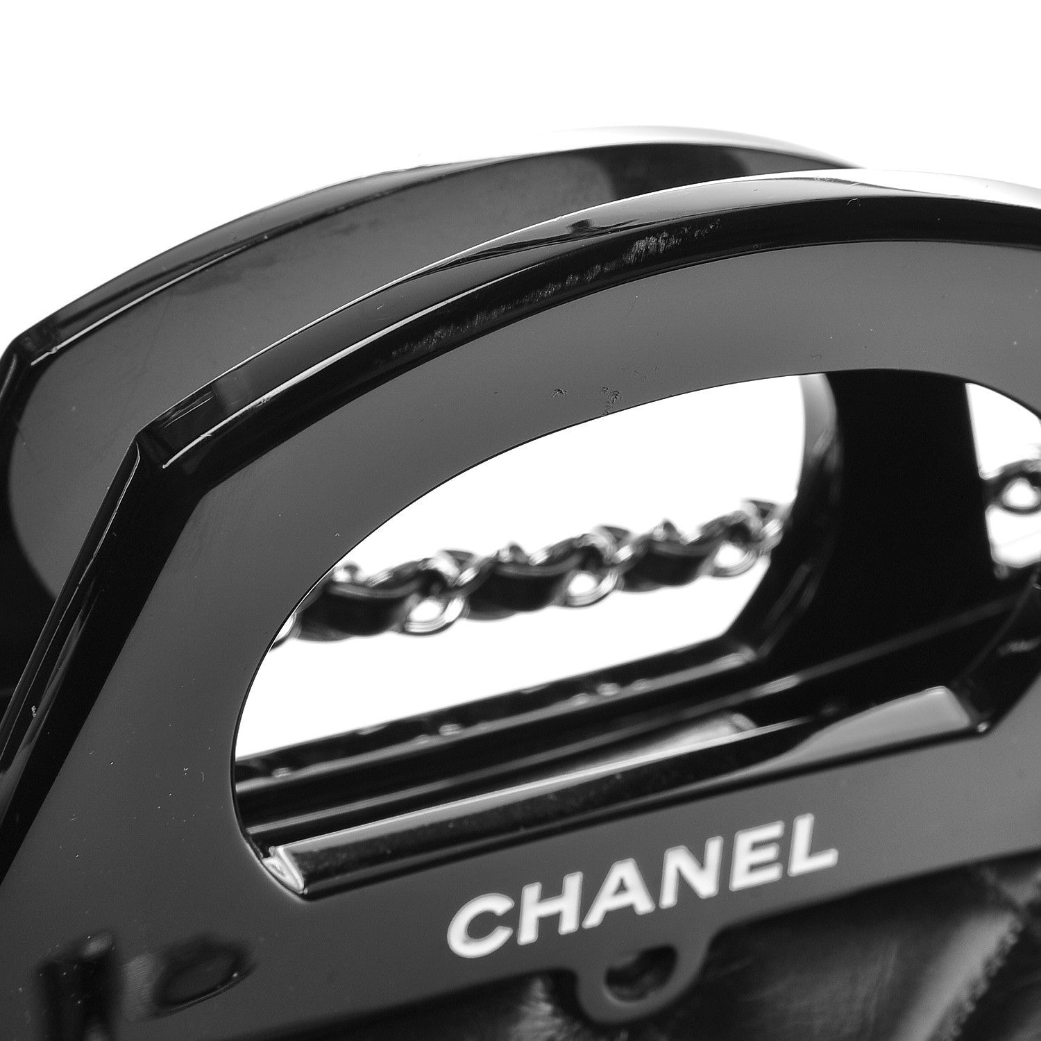 Chanel Glazed Calfskin Quilted Small CC Delivery Tote Black 9 of 9