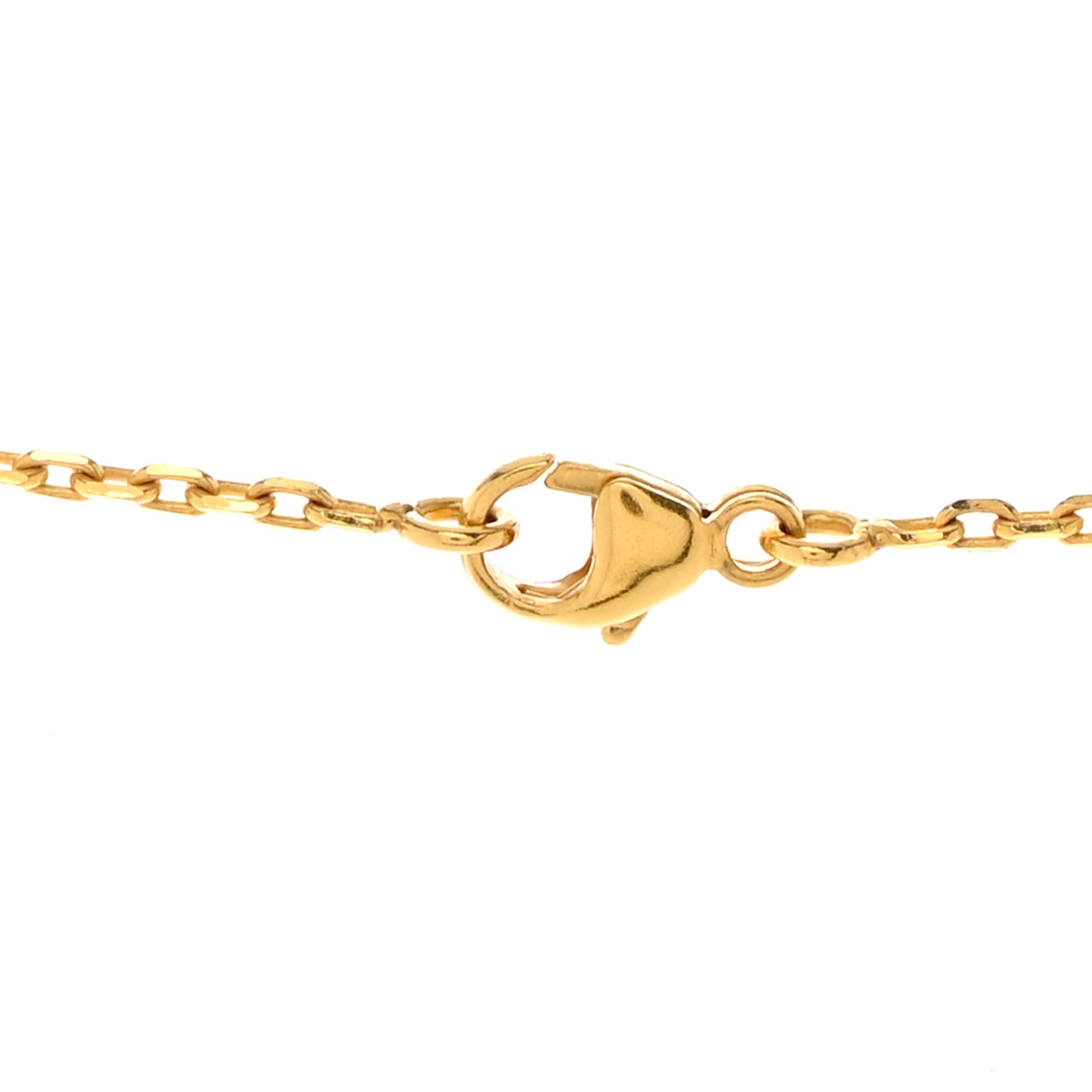 Lacquered Gold Pop H Pendant Necklace Bleu Royal