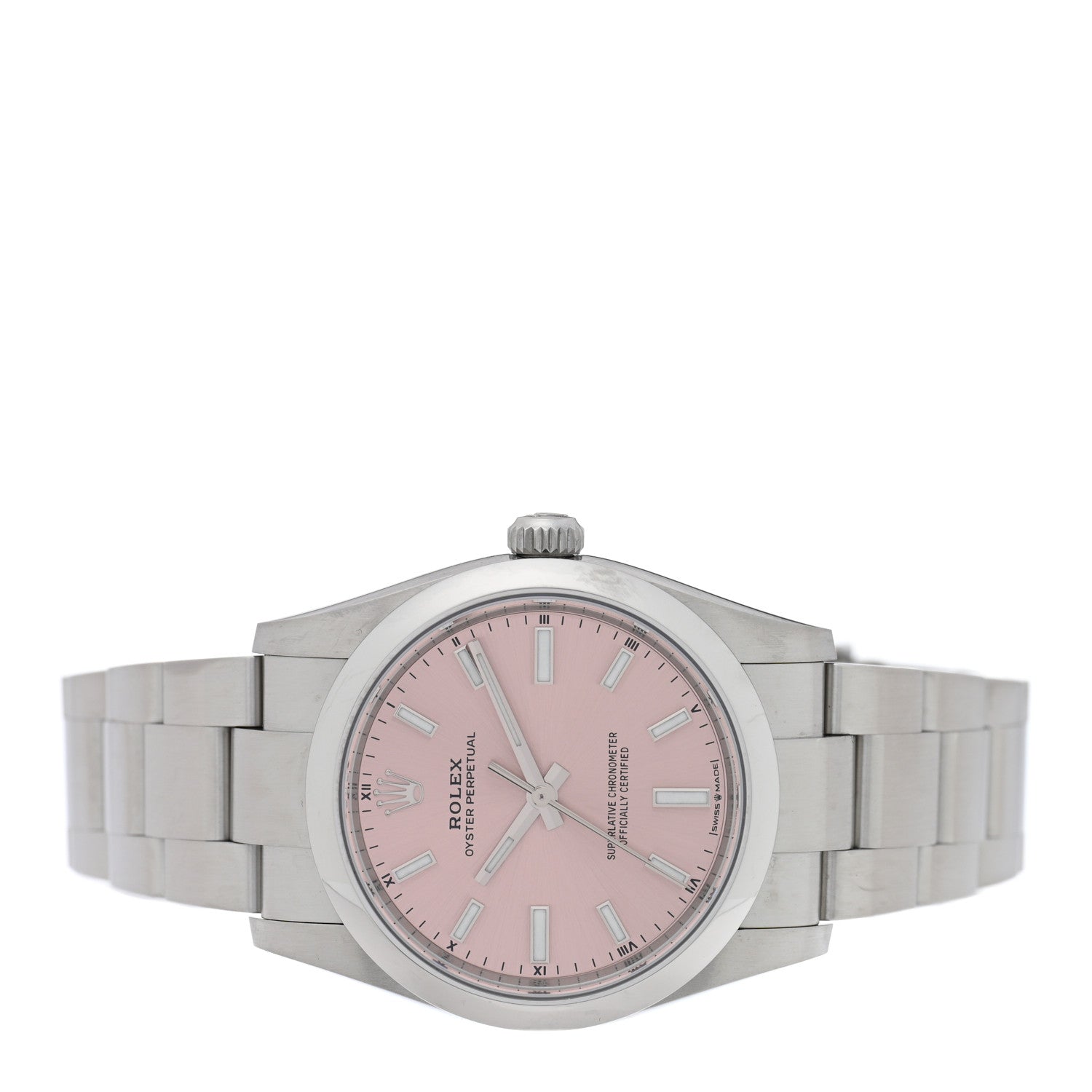 Rolex Stainless Steel 34mm Oyster Perpetual Watch Pink 124200 2 of 5