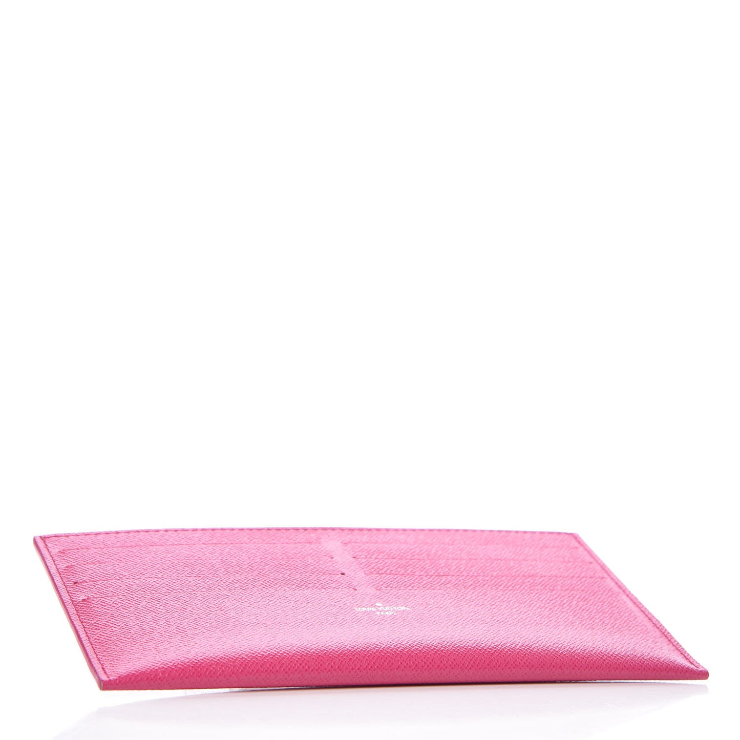 Calfskin Felicie Card Holder Insert Hot Pink