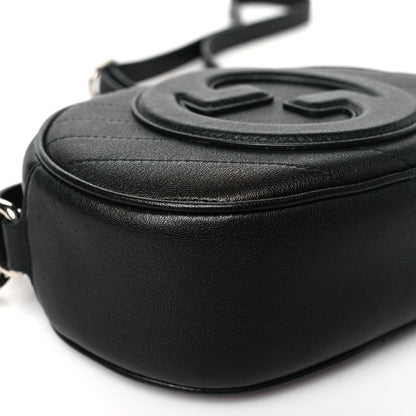 Gucci Sakai Be Green Calfskin Diagonal Stitched Mini Blondie Shoulder Bag Black 9 of 10