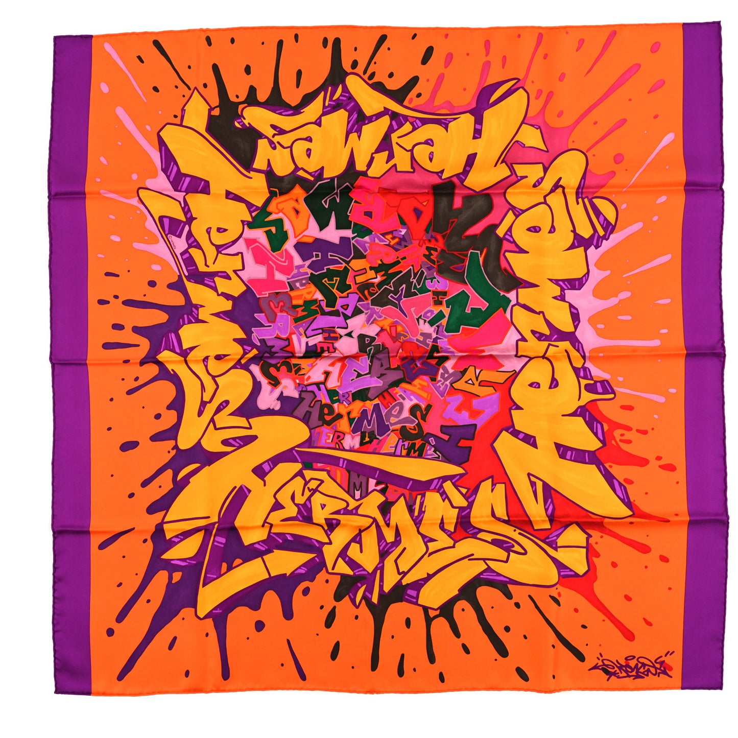 Silk Graff Hermes Graffiti Scarf 90