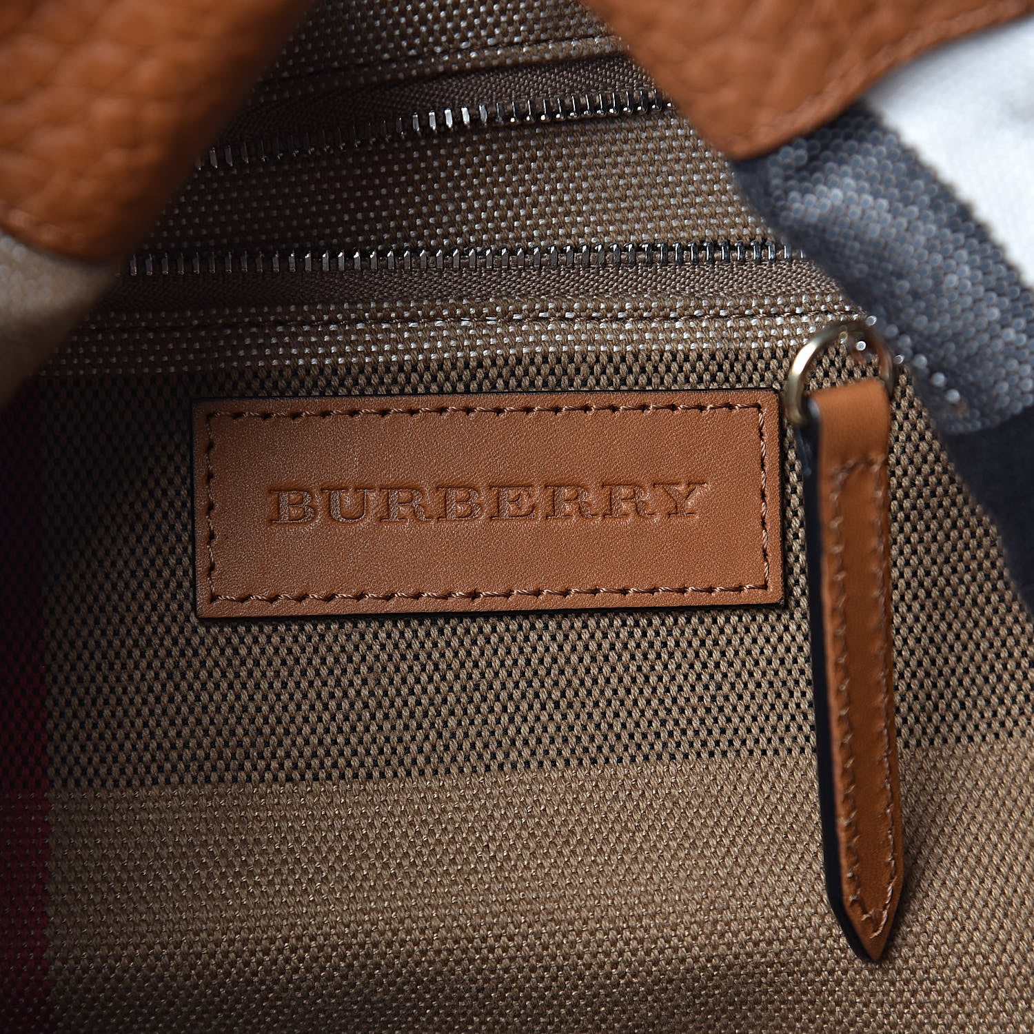 Burberry Grainy Calfskin House Check Small Maidstone Saddle Brown 7 of 12