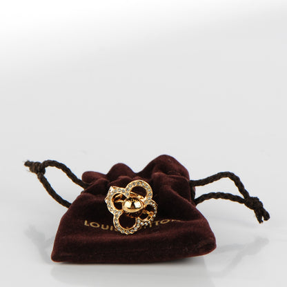 Louis Vuitton Strass Encrusted Flower Power Ring S 5 of 5