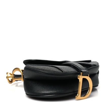 Christian Dior Grained Calfskin Mini Saddle Bag Black 4 of 10