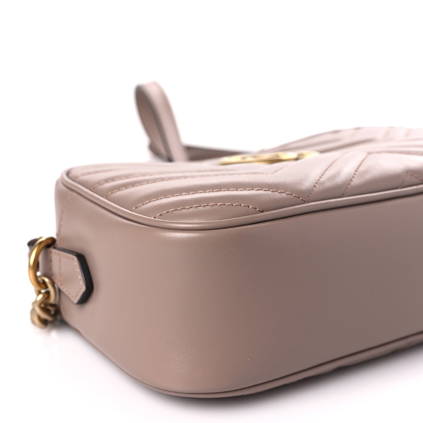 Calfskin Matelasse Small GG Marmont Chain Shoulder Bag Porcelain Rose