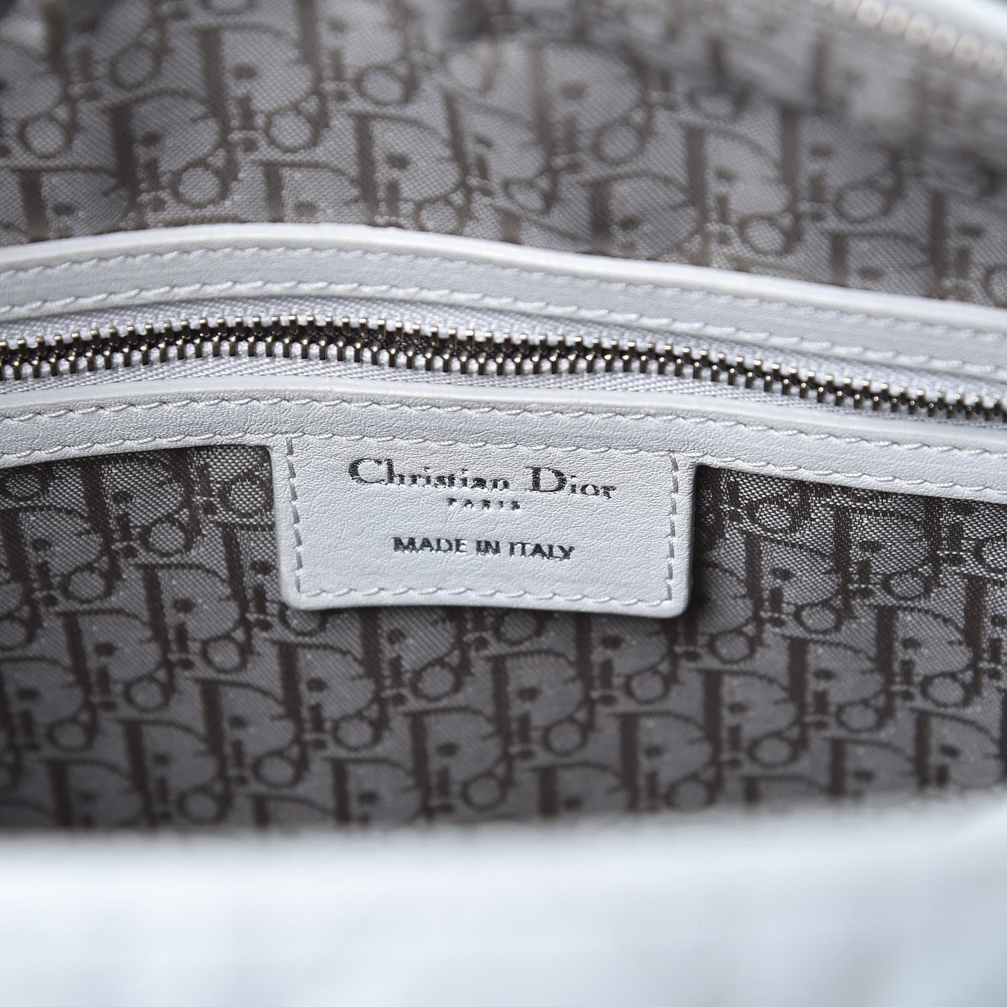 Lambskin Cannage Large Lady Dior Grey