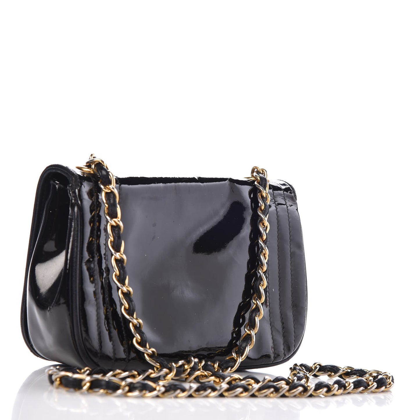 Patent Mini Flap Black