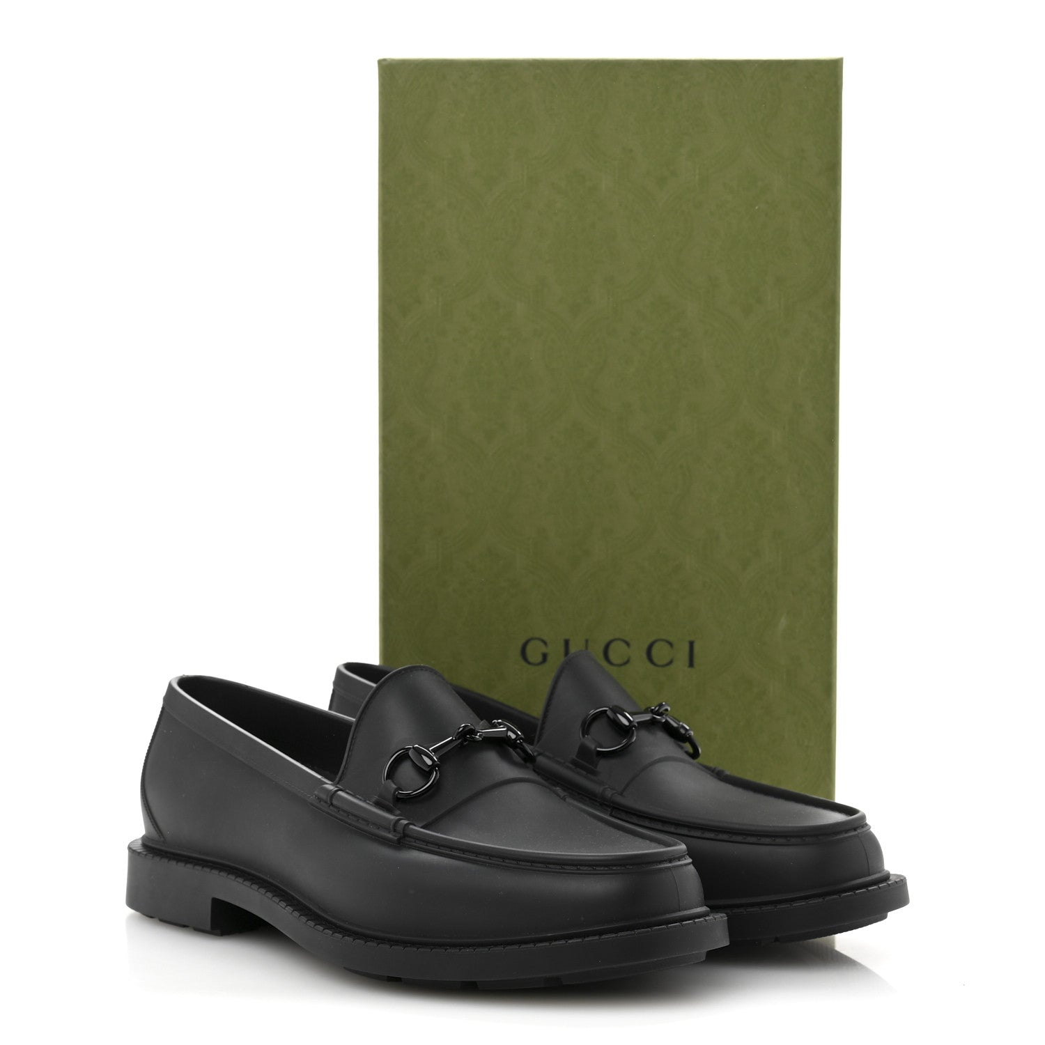 Gucci Rubber Enamel Horsebit Mens Loafers 9 Black 11 of 11