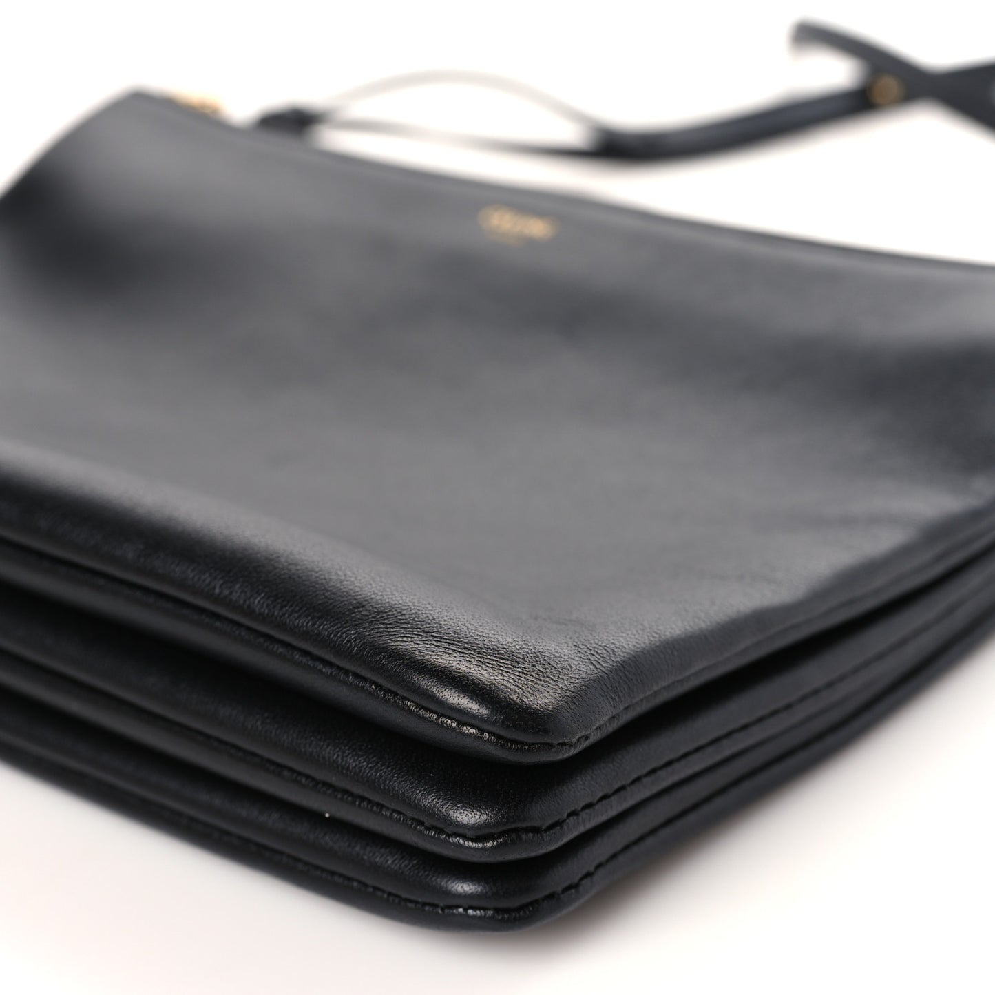 Lambskin Large Trio Crossbody Bag Black