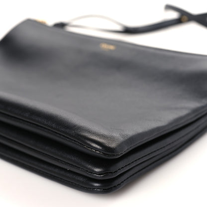 Celine Lambskin Large Trio Crossbody Bag Black 11 of 11