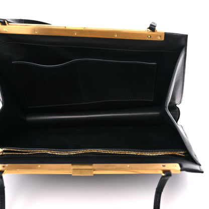 Celine Smooth Calfskin Medium Clasp Shoulder Bag Black 5 of 10