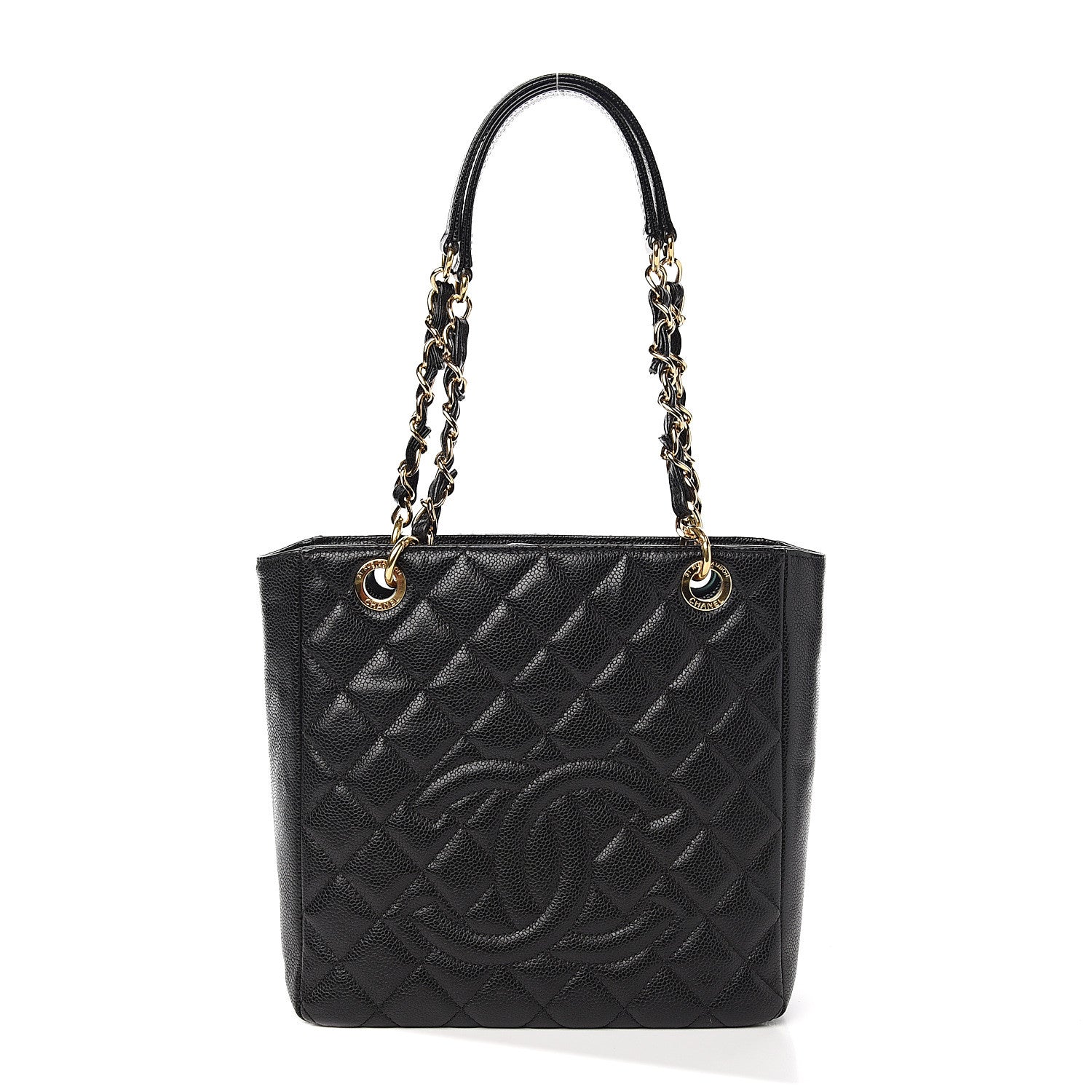 Chanel Caviar Quilted Petit Shopping Tote PST Black 1 of 9