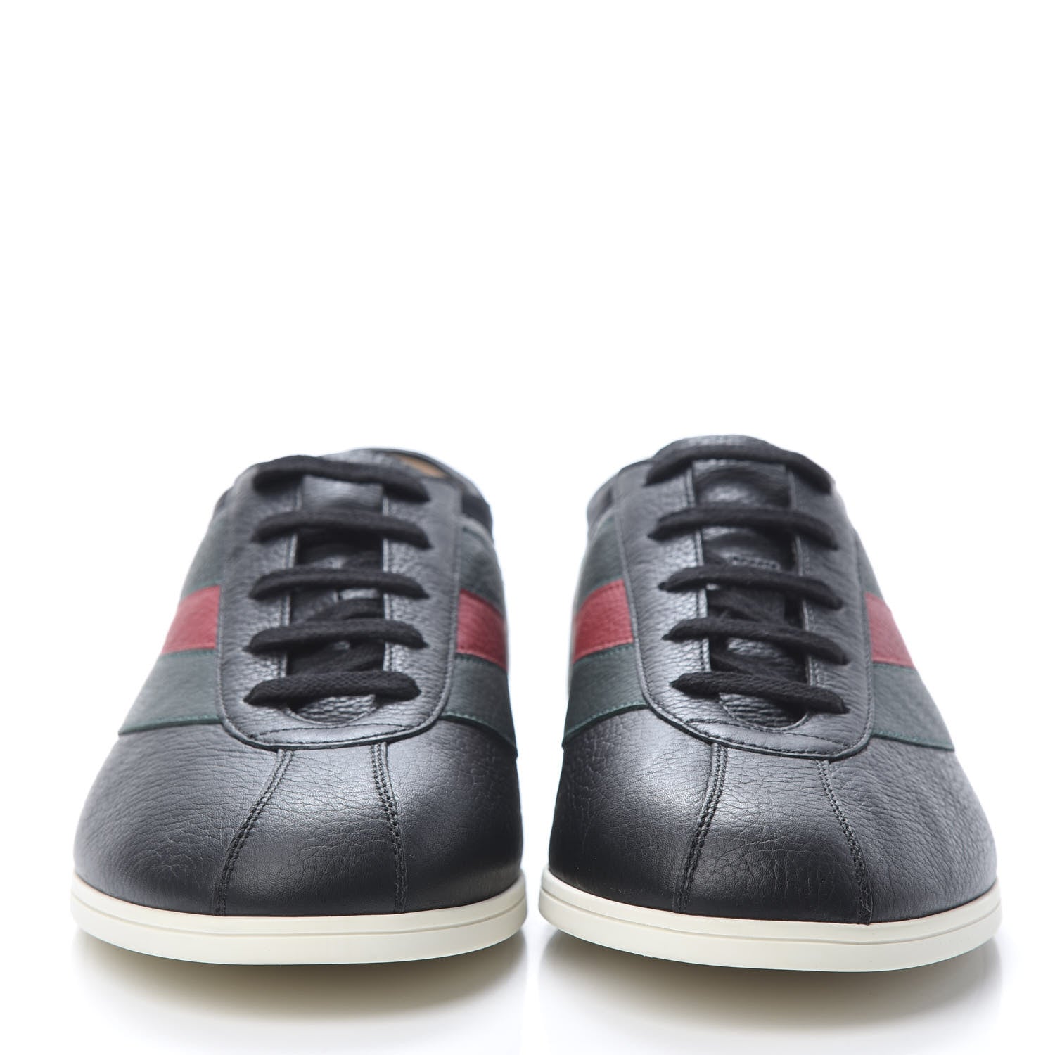 Gucci Calfskin Mens Web Falacer Sneakers 9.5 Black 2 of 9