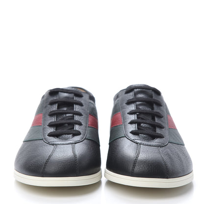 Gucci Calfskin Mens Web Falacer Sneakers 9.5 Black 2 of 9