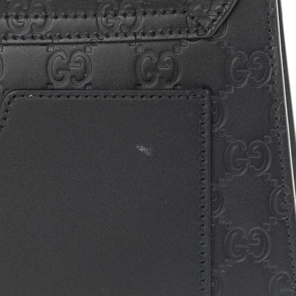 Gucci Guccissima Signature Small Padlock Top Handle Bag Black 16 of 16