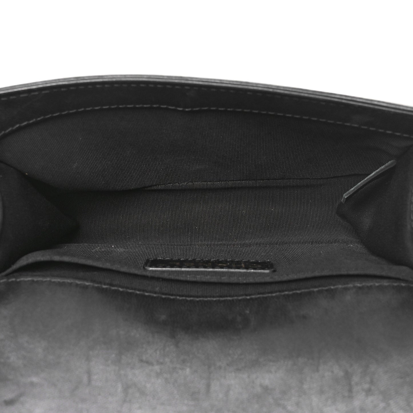 Lambskin Quilted Small Boy Flap Black