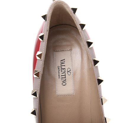 Valentino Garavani Patent Rockstud 85mm Pumps 40 Rosso Poudre 6 of 9