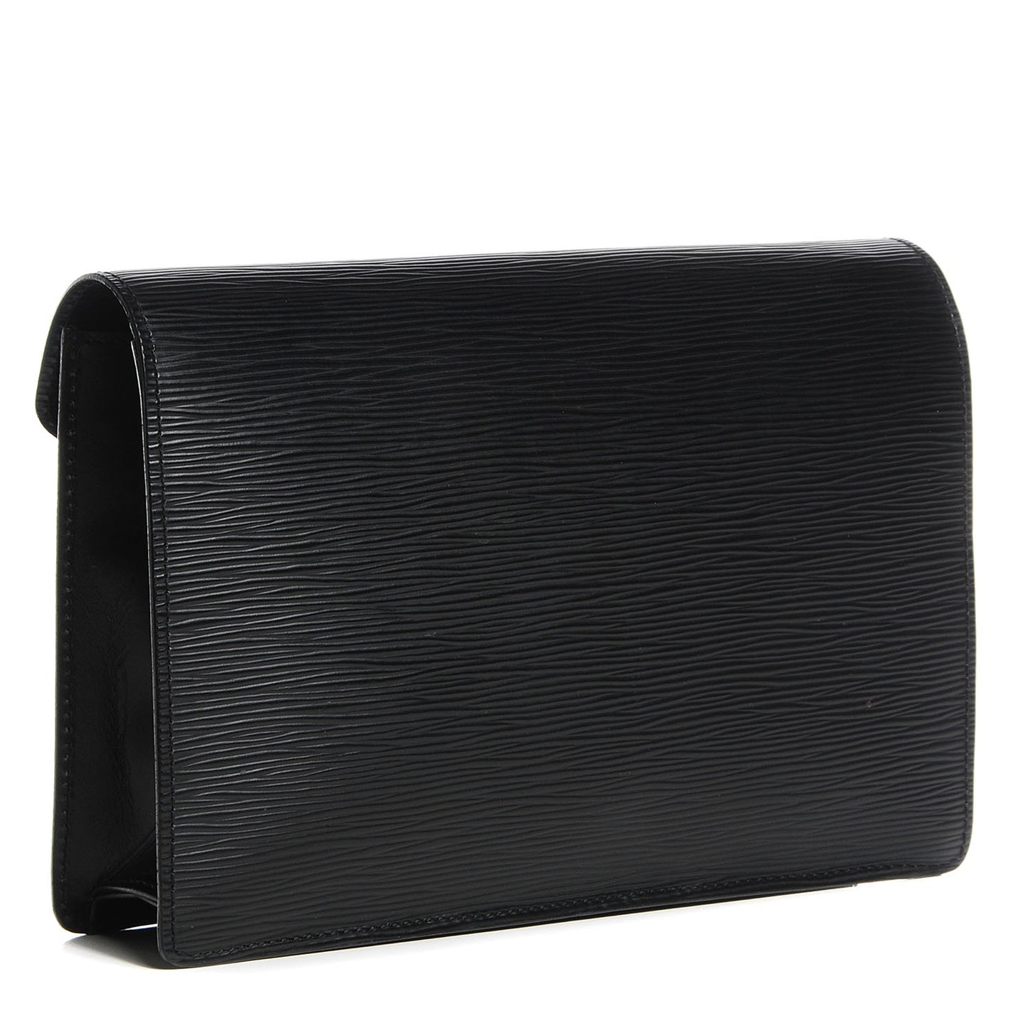 Epi Pochette Sellier Dragonne Clutch Black