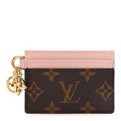 Louis Vuitton Monogram LV Charms Card Holder Rose Ballerine 1 of 7