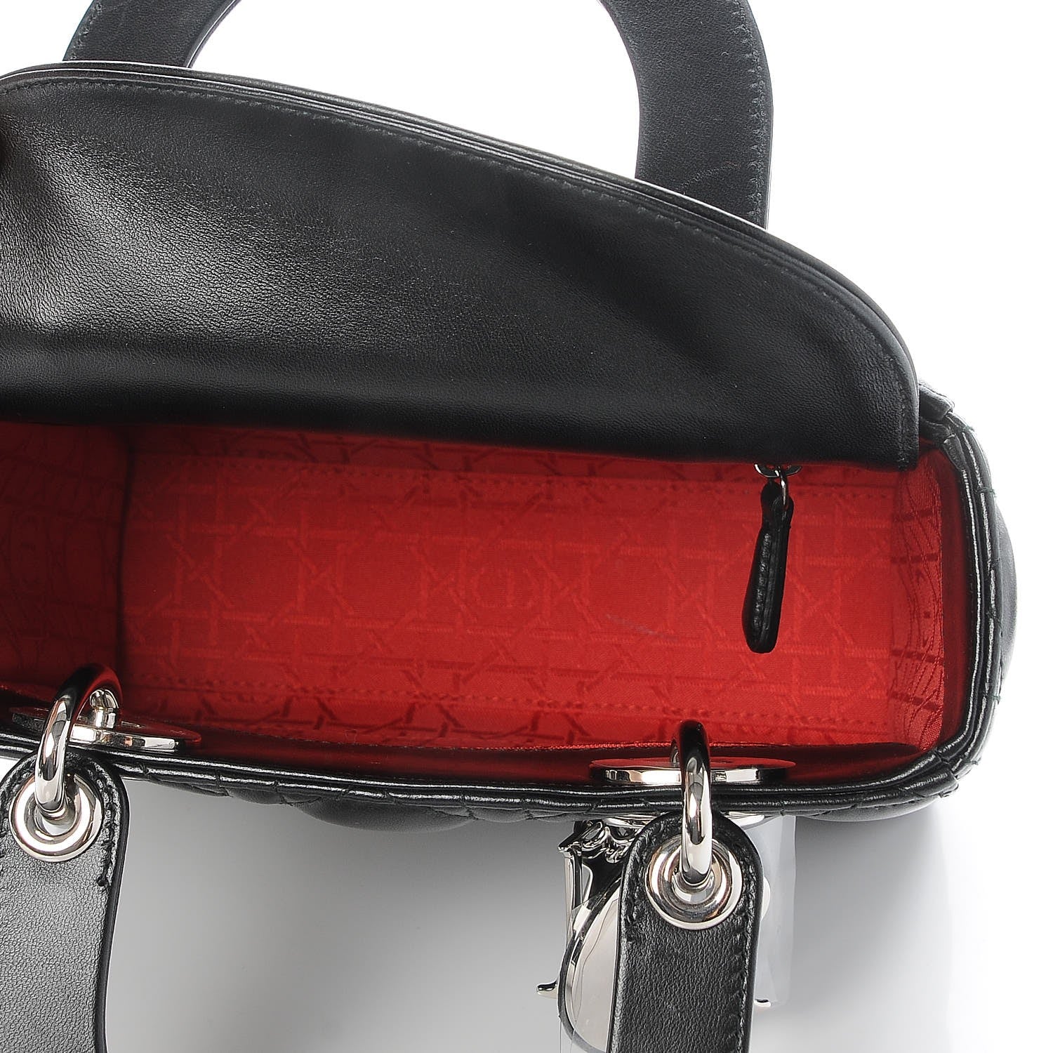 Christian Dior Lambskin Cannage Small Lucky Badges My Lady Dior Black 6 of 10