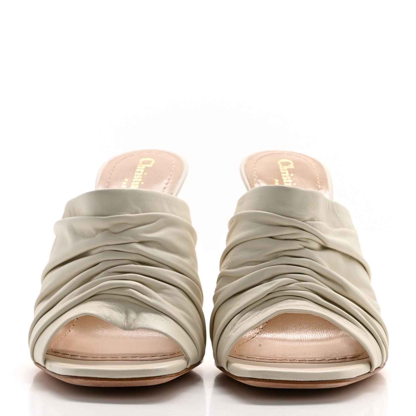 Lambskin D-Fame Mule Sandals 37.5 Off White