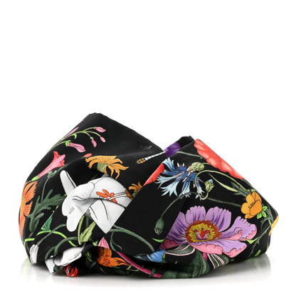 Gucci Silk Monogram Flora Print Headband M Black 3 of 11