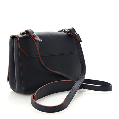 Louis Vuitton Calfskin Lockme II Chain Bag BB Marine Rouge 3 of 9