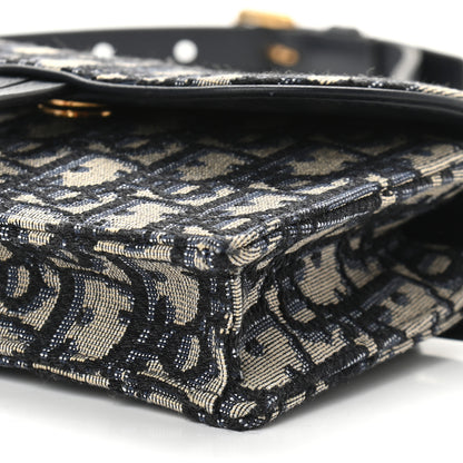 Christian Dior Oblique Saddle Belt Bag Blue 7 of 8