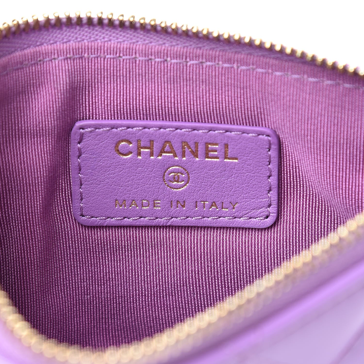 Chanel Patent Quilted Small Cosmetic Case Purple 6 of 7