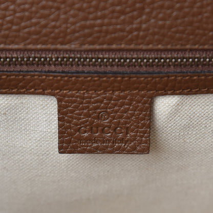 Gucci Calfskin Small GG Marmont Top Handle Bag Brown 6 of 9