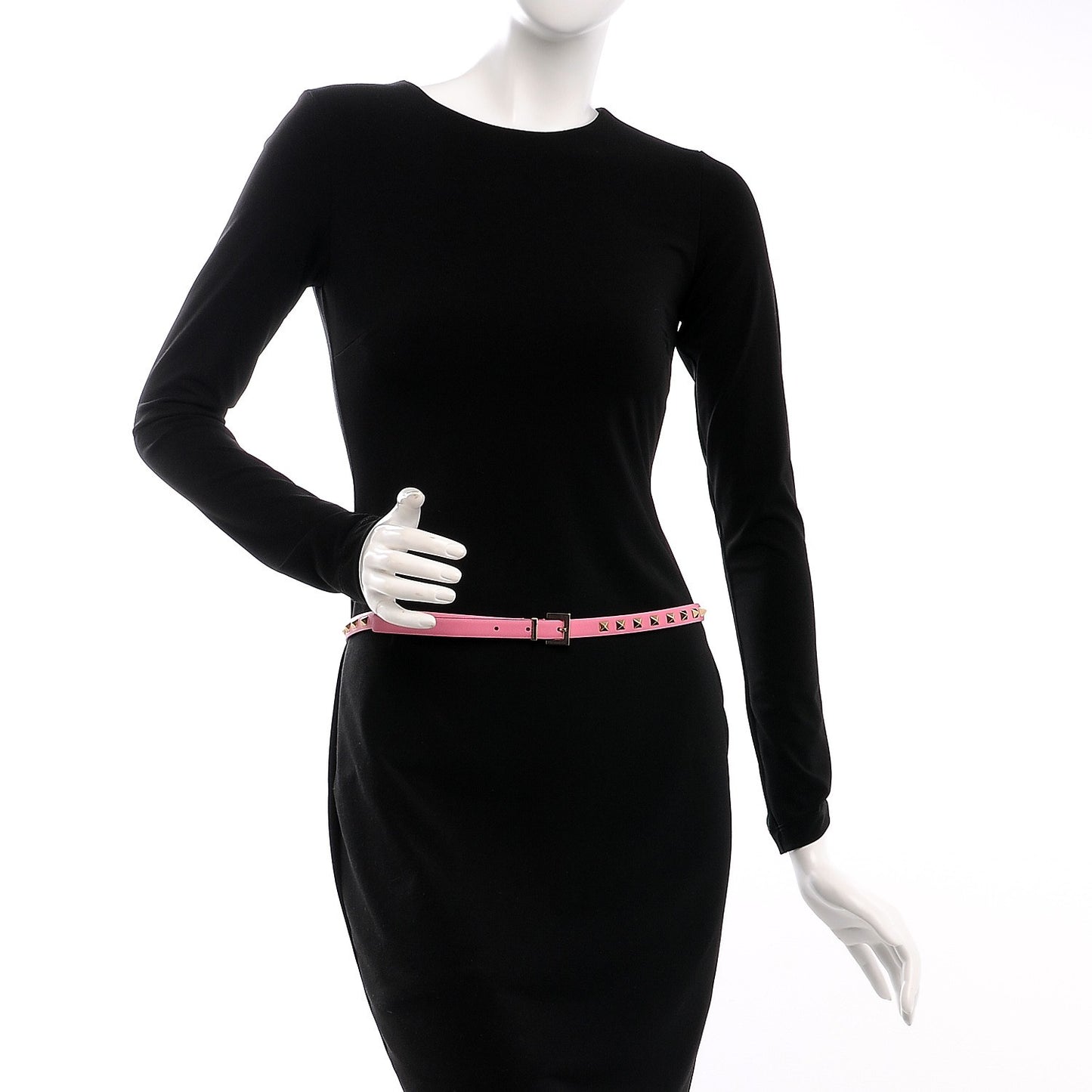 Calfskin Rockstud Belt 80 32 Pink