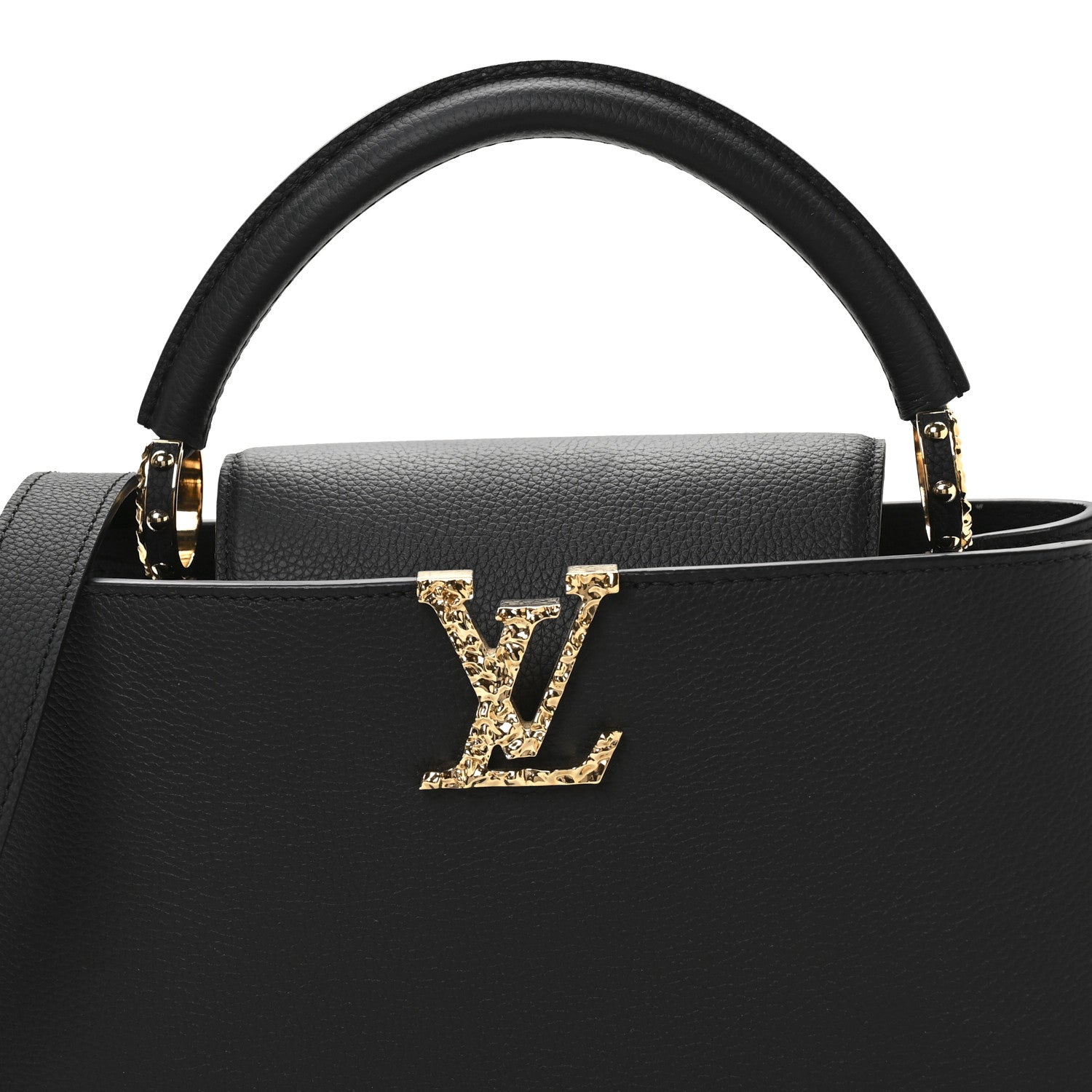 Louis Vuitton Taurillon LV Crush Capucines East West MM Black 7 of 10