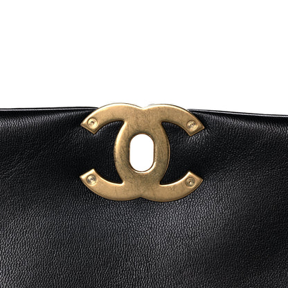 Chanel Goatskin Quilted Large Chanel 19 Flap Black 12 of 12