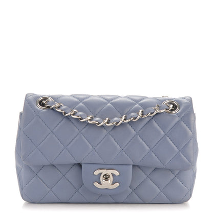 Chanel Lambskin Quilted Mini Rectangular Flap Purple 1 of 7