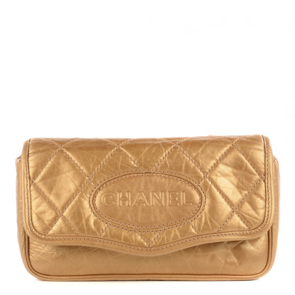 Chanel Metallic Aged Calfskin Quilted Shoulder Flap Bag Gold 1 of 7