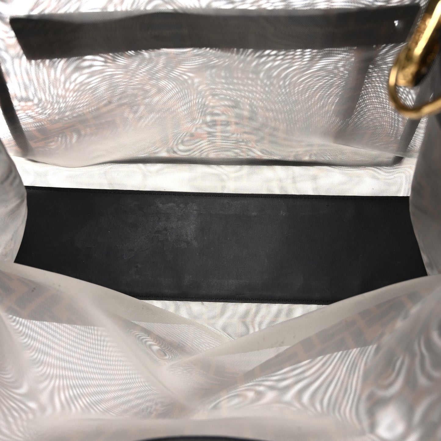 Mesh Vitello Century Cuoio FF 1974 Medium Runaway Shopper Tote Marrone Black Ebano