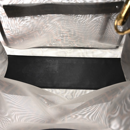Fendi Mesh Vitello Century Cuoio FF 1974 Medium Runaway Shopper Tote Marrone Black Ebano 6 of 13
