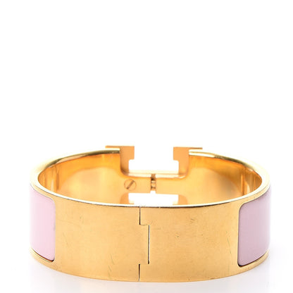 Hermes Enamel Wide Clic Clac H Bracelet PM Rose Dragee 3 of 7