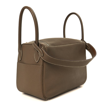 Hermes Taurillon Clemence Lindy 26 Etoupe 7 of 17